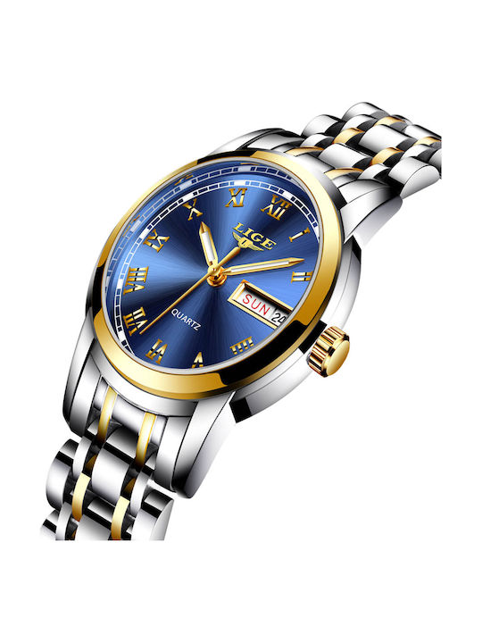 Lige Women's Watch with Silver Metal Bracelet
