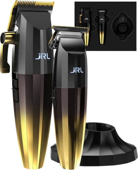 jRL Fresh Fade 2020 Σετ Επαναφορτιζόμενης Κουρευτικής Μηχανής Black / Gold