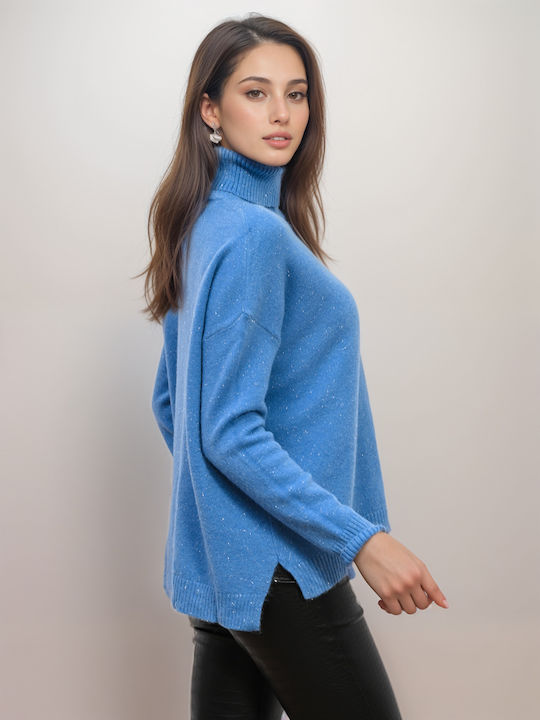 Women's Sweater Turtleneck Blue