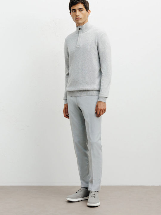 Grauer Herrenblusen Pullover