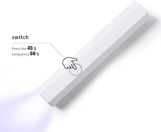 Mini Φουρνάκι Stick UV 3W Λευκό