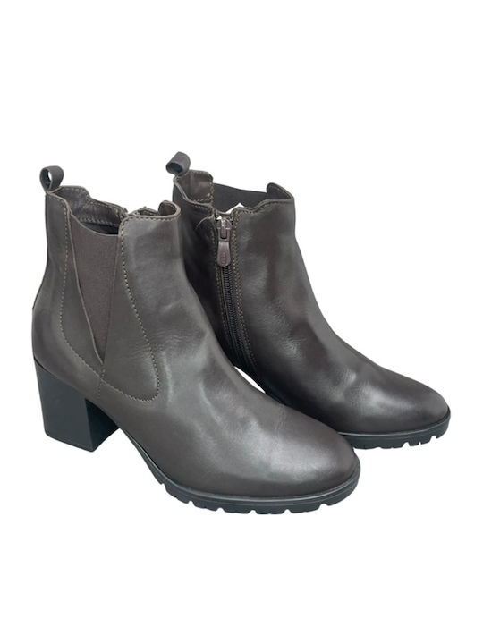 Leder Stiefeletten Damen Braun
