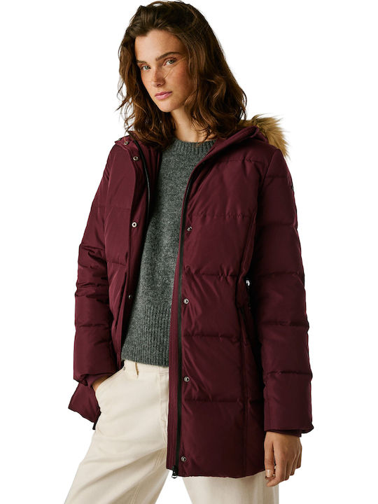 Women's Lifestyle Jacket for Winter Merlot Red