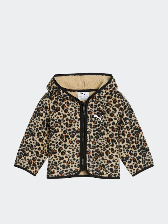 Kids' Sports Jacket Short with Hood Brown Minicats