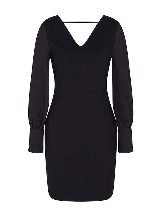 Mini Abendkleid Off-Shoulder Schwarz