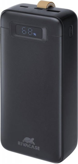 Rivacase VA1083 Power Bank 30000mAh 65W с USB-A порт и USB-C порт Черен