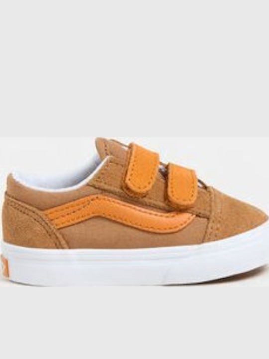 Old Skool V Παιδικά Sneakers με Σκρατς Καφέ VN000CTGWNR