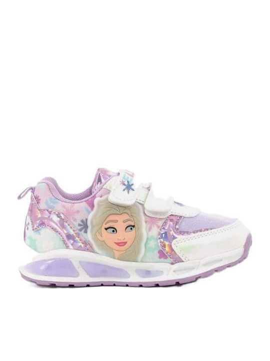 Παιδικά Sneakers με Σκρατς & Φωτάκια Λιλά