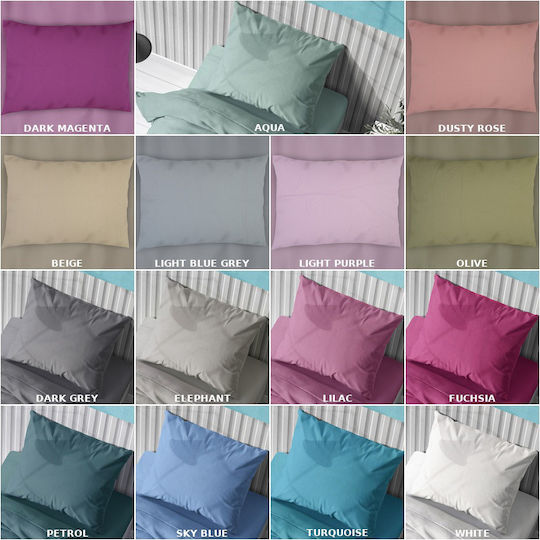 Dimcol Bebe Solid Βρεφική Μαξιλαροθήκη από 100% Βαμβάκι Dark Magenta 35x45εκ.