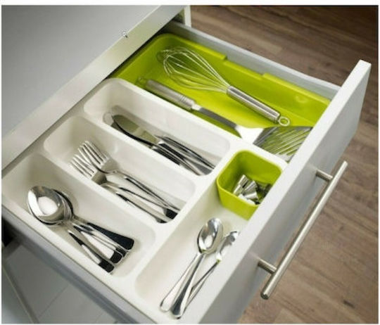 Tavă Pentru Tacâmuri De Sertar Rabatabilă Din Plastic 48x38x5.5cm Albă