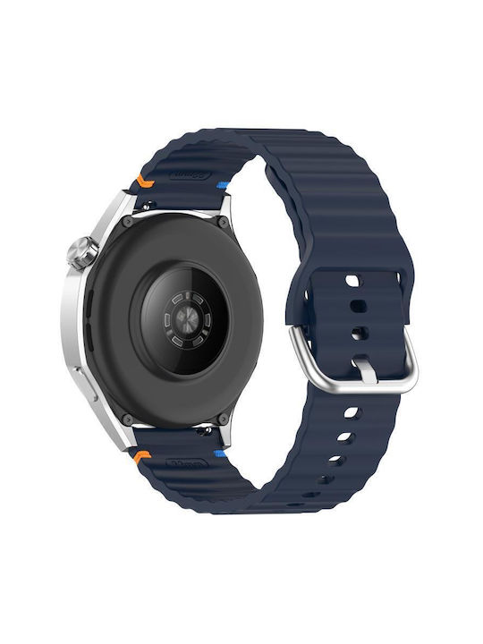 Redmi Watch 5 Active Watch 5 Lite Wavy Grain Stitched 22mm Silicone Watch Band Midnight Blue