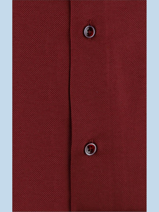 Long-sleeved Cotton Shirt Burgundy