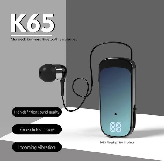 Fineblue K65 In-ear Bluetooth Handsfree Ακουστικό Χρυσό