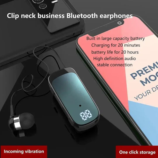 Fineblue K65 In-ear Bluetooth Handsfree Ακουστικό Χρυσό