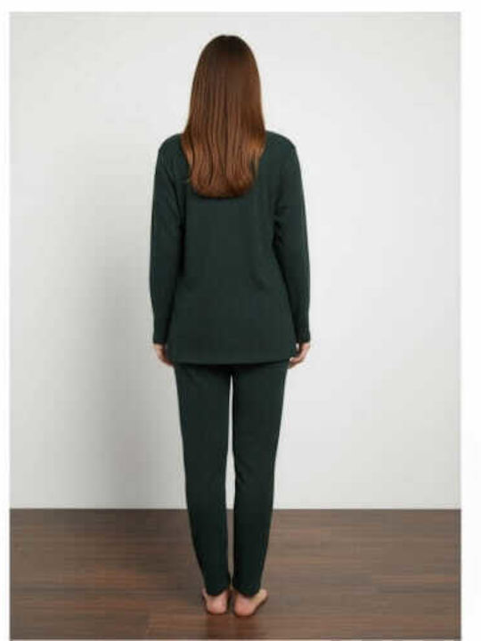 Asel Set Pijamale pentru Femei Cypress Green