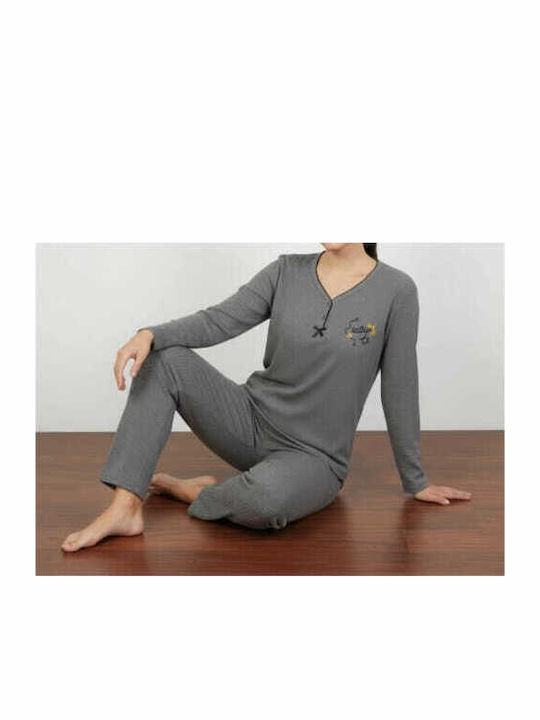 Asel Winter Women's Pyjama Set Anthracite