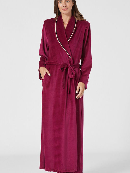 Pen-ky Winter Women's Robe Dark Fuchsia