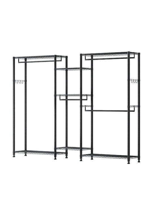 Vevor Κρεμάστρα Δαπέδου από Μέταλλο Μαύρη 186.95x38x192cm