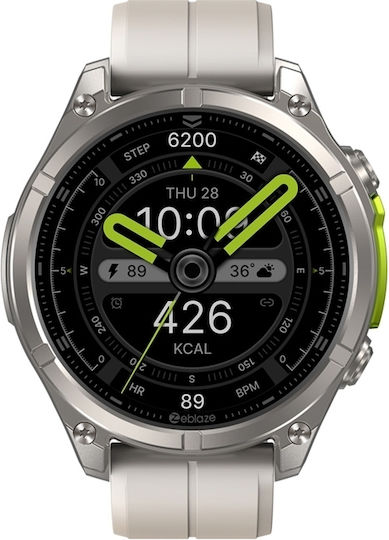 Zeblaze Vibe 8 Неръждаема стомана 49мм Смартчасовник с Пулсомер (Сив)