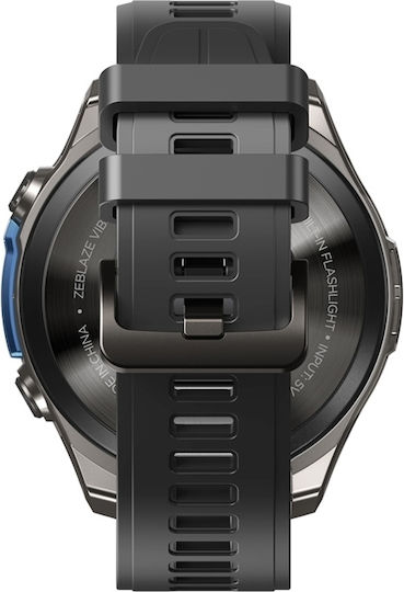 Zeblaze Vibe 8 Stainless Steel 49mm Αδιάβροχο Smartwatch με Παλμογράφο (Μαύρο)
