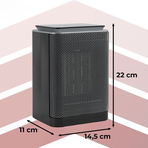 Ceramic Fan Heater Room Floor Negru 1500W