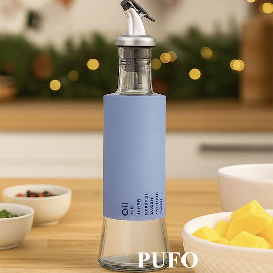 Dispenser de Ulei și Oțet Pufo din Sticlă 300 Ml Albastru