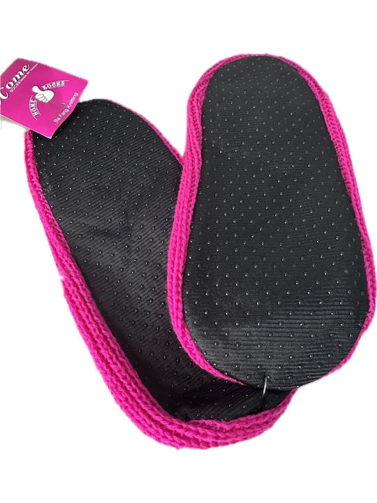 Woolen Winter Women's Slippers Pink