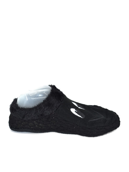 Woolen Winter Women's Slippers Black