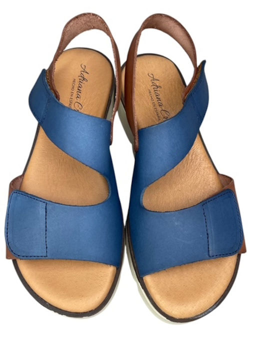 Anatomic Women's Leather Platform Shoes Blue