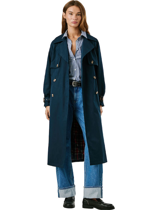 Women's Dulwich Blue Trench Coat