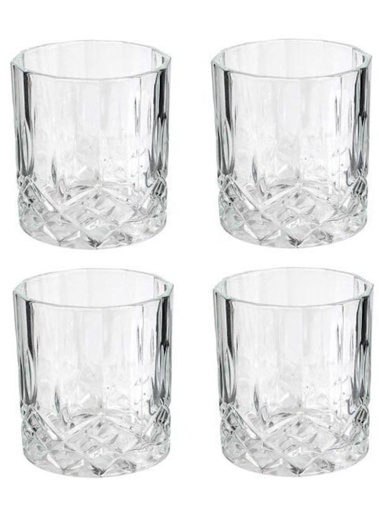 Glass Whiskey Decanter 9cm with Stopper & Glasses 930ml