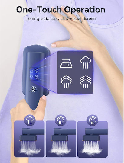 Kleiderdampfer Hand 1300W mit Behälter 100ml Blau