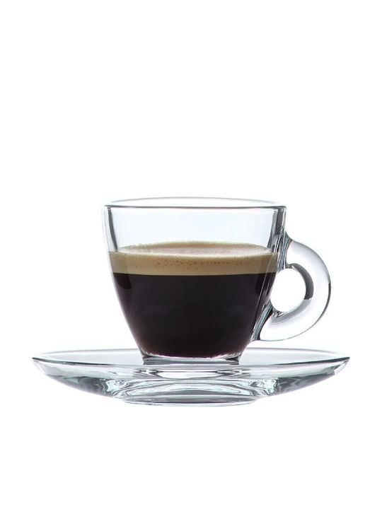 Max Home Φλιτζάνι Cappuccino Γυάλινο Διάφανο 225ml