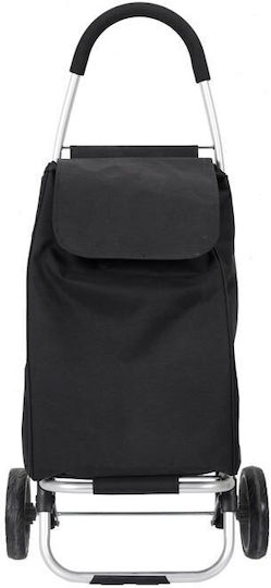Stoff Einkaufswagen Klappbar Schwarz 92x34.5x28cm