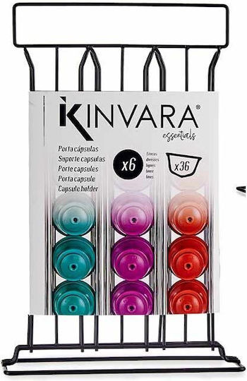 Kinvara Стойка за капсули за 36 капсули 24.8x10x37.5см 92311