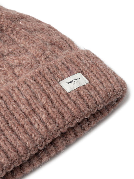 Beanie Frauen Beanie Gestrickt in Rosa Farbe