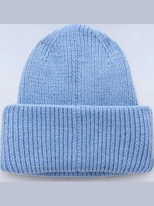Beanie Unisex Σκούφος Πλεκτός σε Μπλε χρώμα