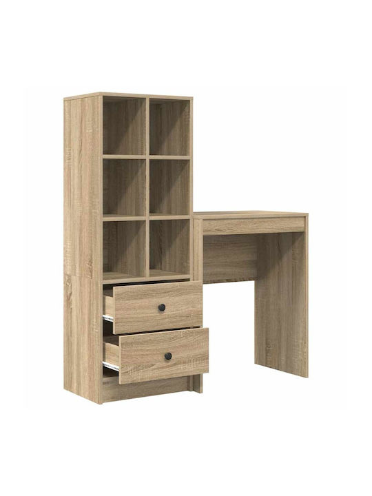Kids Desk with Library Samona Beech 60x40x76cm