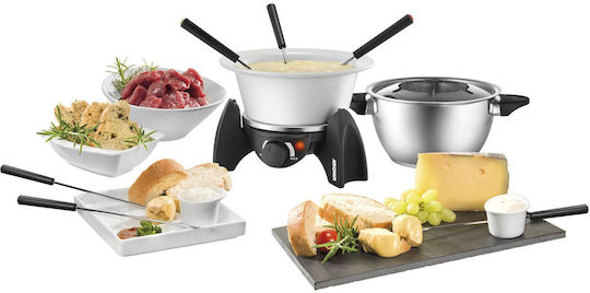 Unold Electric Metallic Fondue Pot for 6 Persons Silver 11.5x11.5x16.5cm