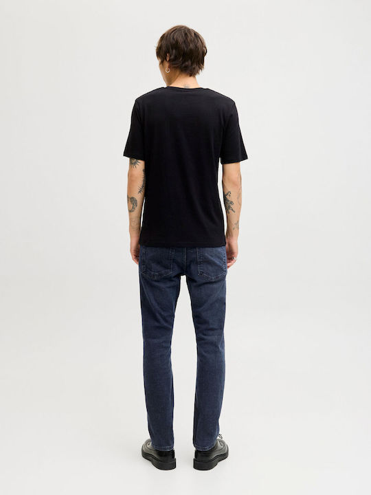 Herren Jeanshose Elastische Slim Straight Fit Blaue