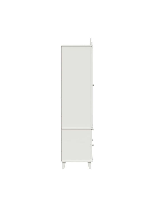 Двойна врата Нтoулάпа с 2 Чекмеджета Бяла 90x45x180см