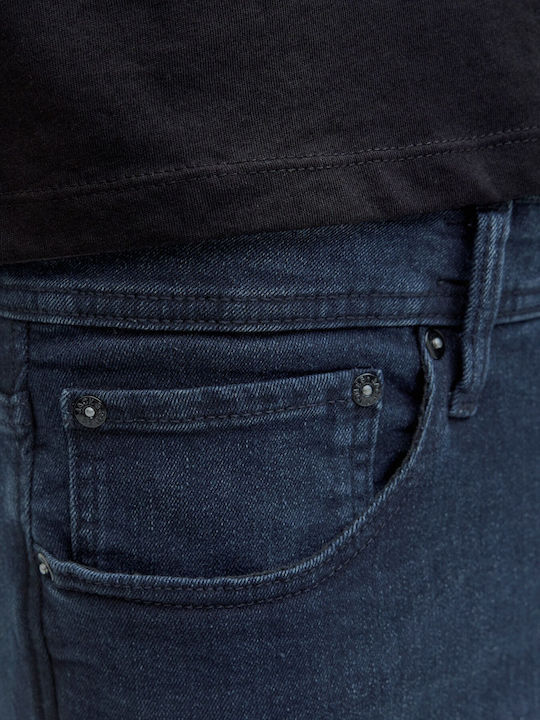 Herren Jeanshose Elastische Slim Straight Fit Blaue