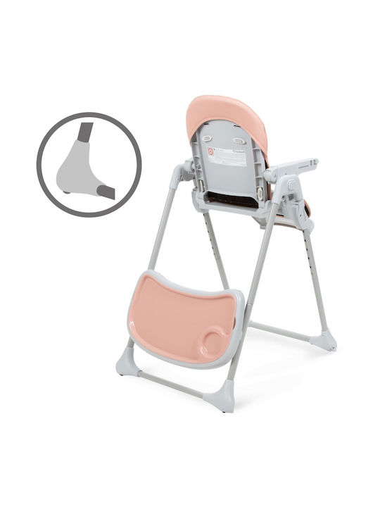 Kidwell Beno Foldable Baby Highchair with Adjustable Height Pink