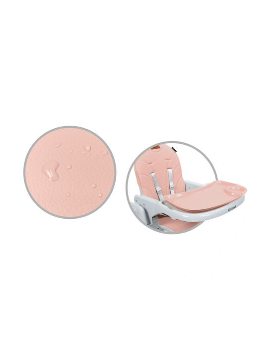 Kidwell Beno Foldable Baby Highchair with Adjustable Height Pink