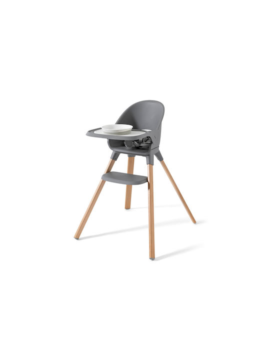 Twistshake Natural Baby Highchair Gray