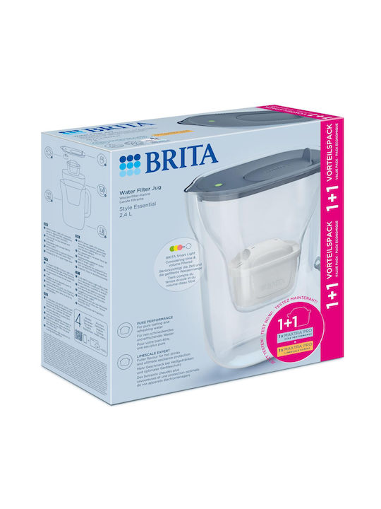 Brita Style Essential Krug Kunststoff Graphite mit Filter 2400ml 1Stück