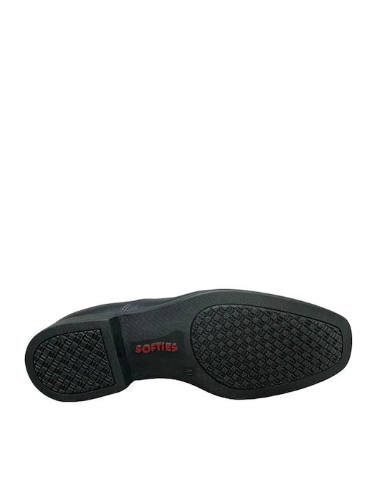 Leder Herren Freizeitschuhe Anatomisch Schwarz