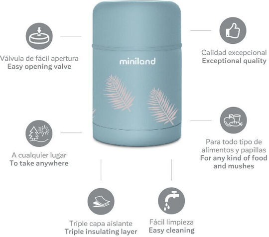 Miniland Terra Palms Baby Thermos for Food 600ml