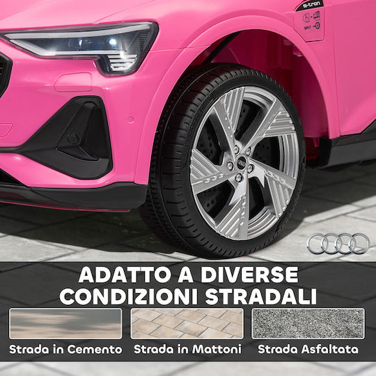 Audi E-Tron Μονοθέσιο με Τηλεκοντρόλ Licensed 12 Volt Ροζ