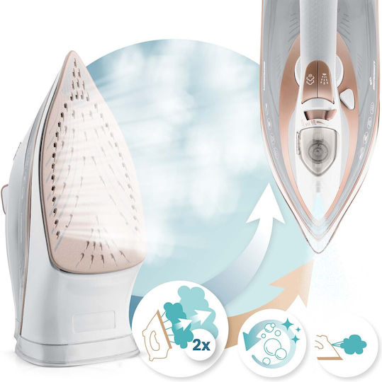 Berdsen Σίδερο Ατμού 3000W με Κεραμική Πλάκα White